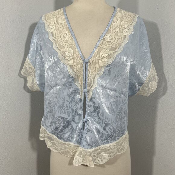Lily Of‎ France Top Womens Large Lace Sleepwear Feminine Fairycore Y2K 90s - Picture 1 of 7